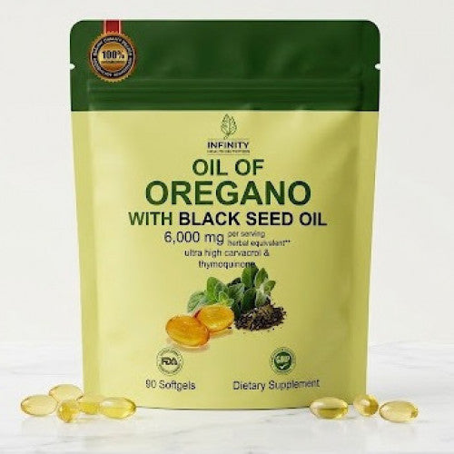 OREGANO OIL + BLACK SEED OIL  6000 MG (90 SOFGEL)